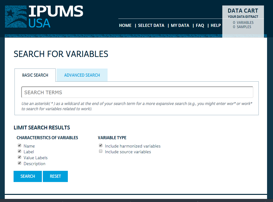 IPUMS Search has a New Look! – Use It for Good